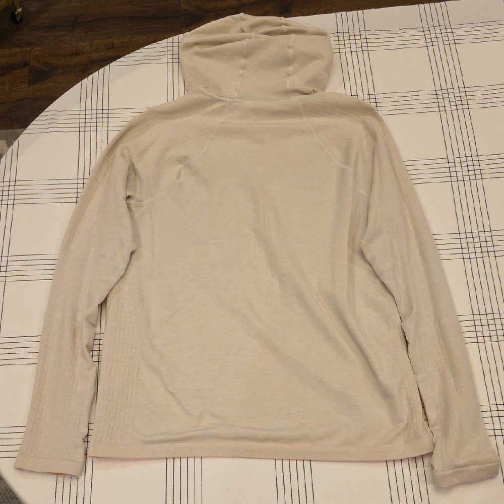 Adidas Cream Hoodie with Orange Accents - Picture 6 of 8